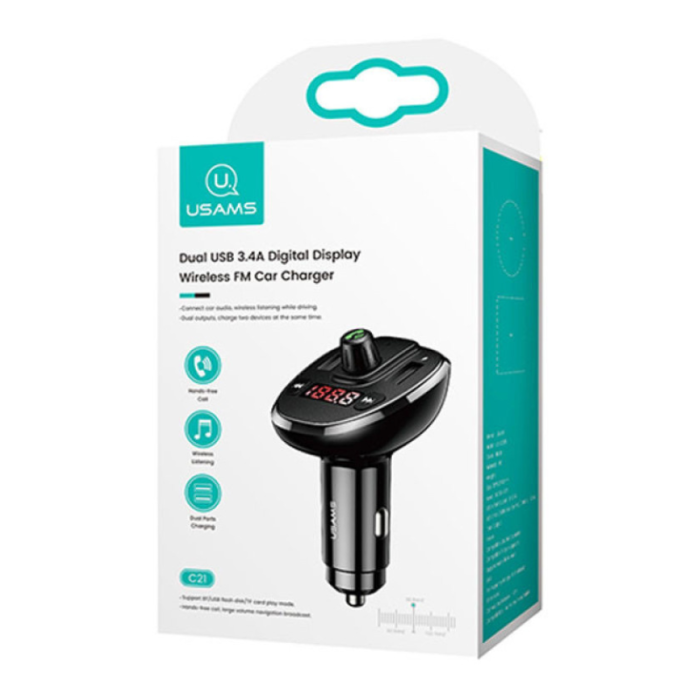 FM-трансмітер Usams US-CC115 з функцією зарядки