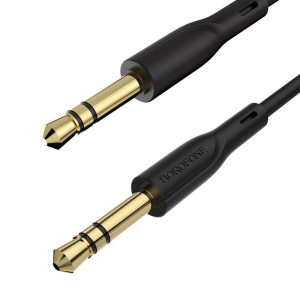 Кабель aux Borofone BL1 (black) 3,5мм to 3,5мм, 1м