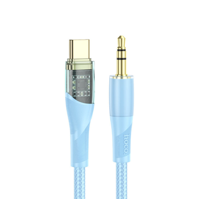 Кабель aux Hoco UPA25 (blue) 3,5мм to Type-C, 1м