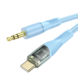Кабель aux Hoco UPA25 (blue) 3,5мм to Type-C, 1м