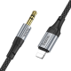 Кабель aux Hoco UPA26 (black) 3,5мм to Lightning, 1м