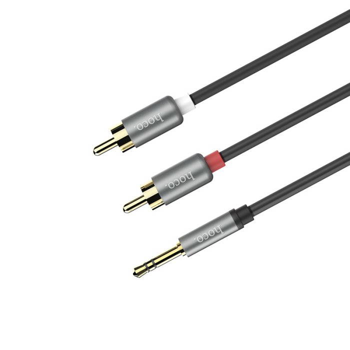 Кабель aux Hoco UPA10 (black) 3,5мм to 2RCA, 1,5м
