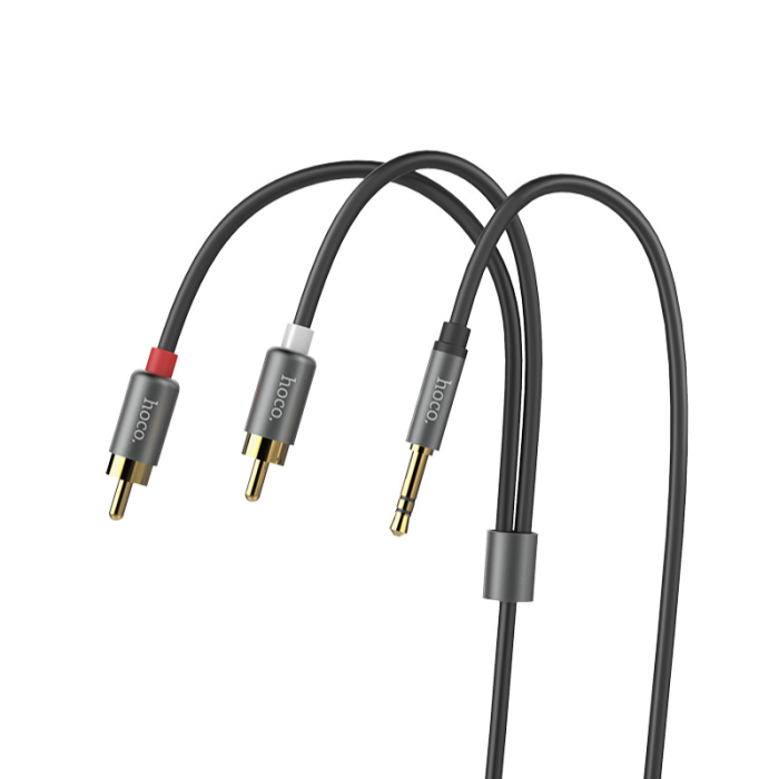 Кабель aux Hoco UPA10 (black) 3,5мм to 2RCA, 1,5м