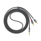 Кабель aux Hoco UPA10 (black) 3,5мм to 2RCA, 1,5м