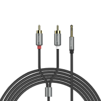Кабель aux Hoco UPA10 (black) 3,5мм to 2RCA, 1,5м