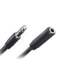 Кабель aux REAL-EL Audio Pro 3.5mm M – 3.5mm F (black) подовжувач, 1м