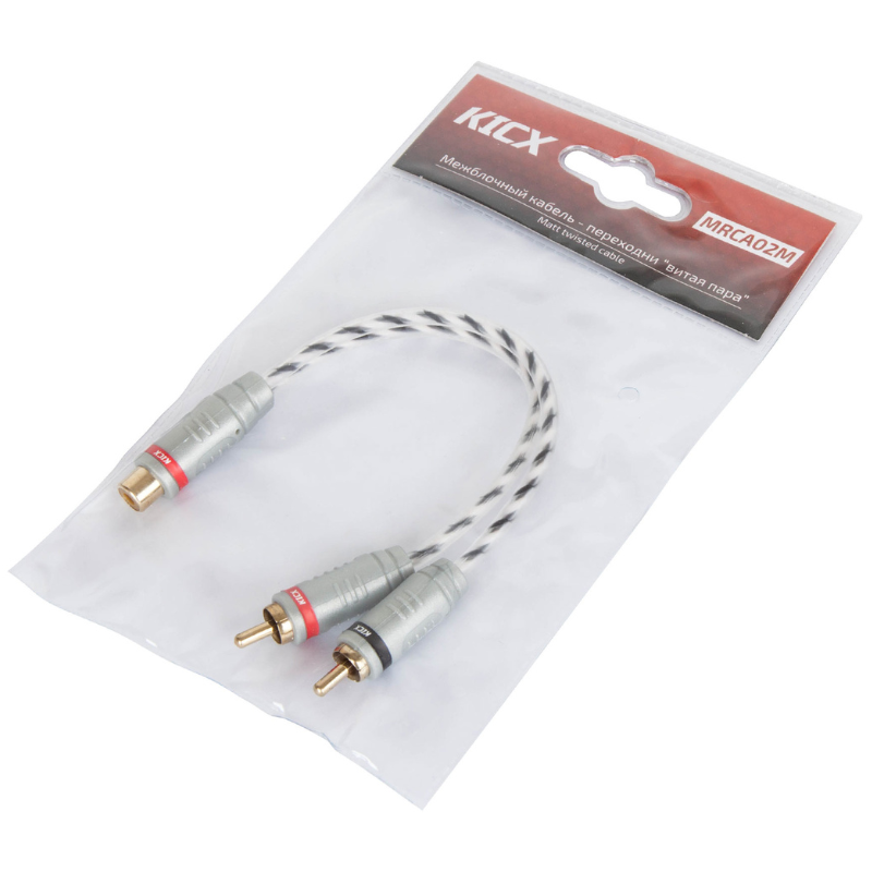Межблочный Y-разветвитель RCA Kicx MRCA02M (1шт)