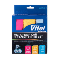 Набір ганчірок Vitol з мікрофібри (VSC3030-3) 30x30 см 3 шт