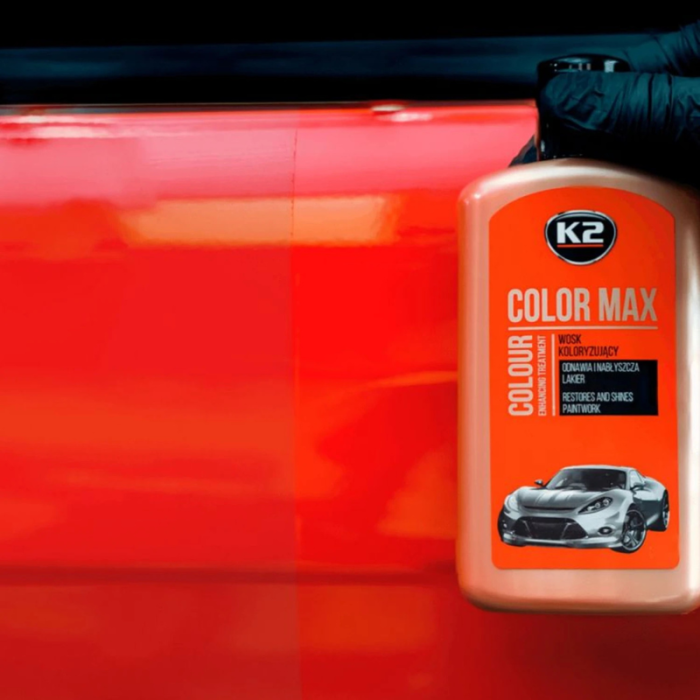 Полироль K2 Color Max Red для кузова восковой красный (K020RED) 250мл
