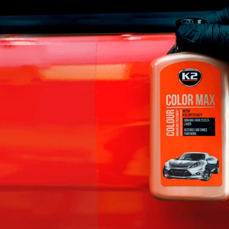 Поліроль K2 Color Max Red для кузова воскова червона (K020RED) 250мл