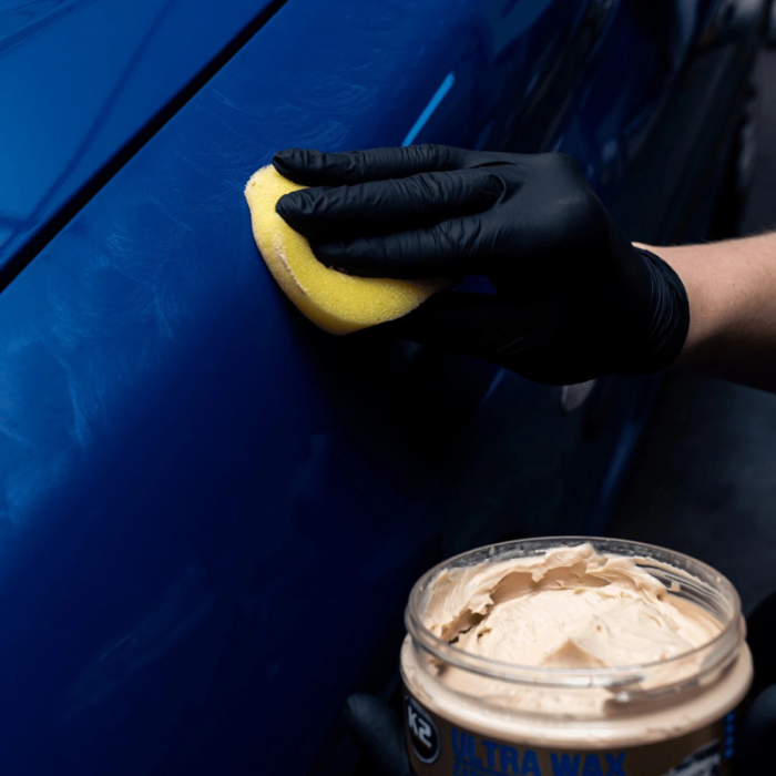 Полироль K2 Ultra Wax восковой для кузова с губкой (K073) 250г
