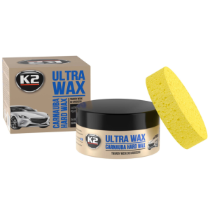 Поліроль K2 Ultra Wax воскова для кузова з губкою (K073) 250г