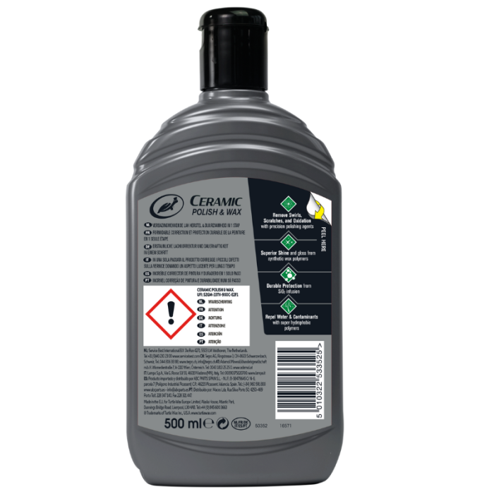 Полироль-реставратор Turtle Wax HS Ceramic Polish & Wax для кузова с керамикой (53352) 500мл