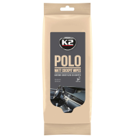 Салфетки влажные K2 Polo Matt для очистки приборной панели и пластиковых деталей матовые (K425) 24шт