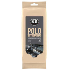 Серветки вологі K2 Polo Matt для очищення панелі приладів та пластикових деталей матові (K425) 24шт
