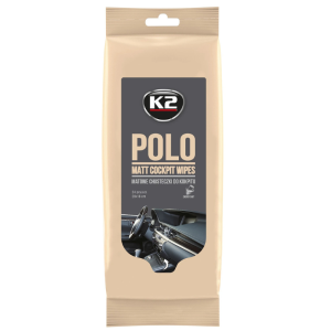 Серветки вологі K2 Polo Matt для очищення панелі приладів та пластикових деталей матові (K425) 24шт