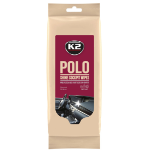 Серветки вологі K2 Polo Shine для очищення панелі приладів та пластикових деталей глянцеві (K420) 24шт