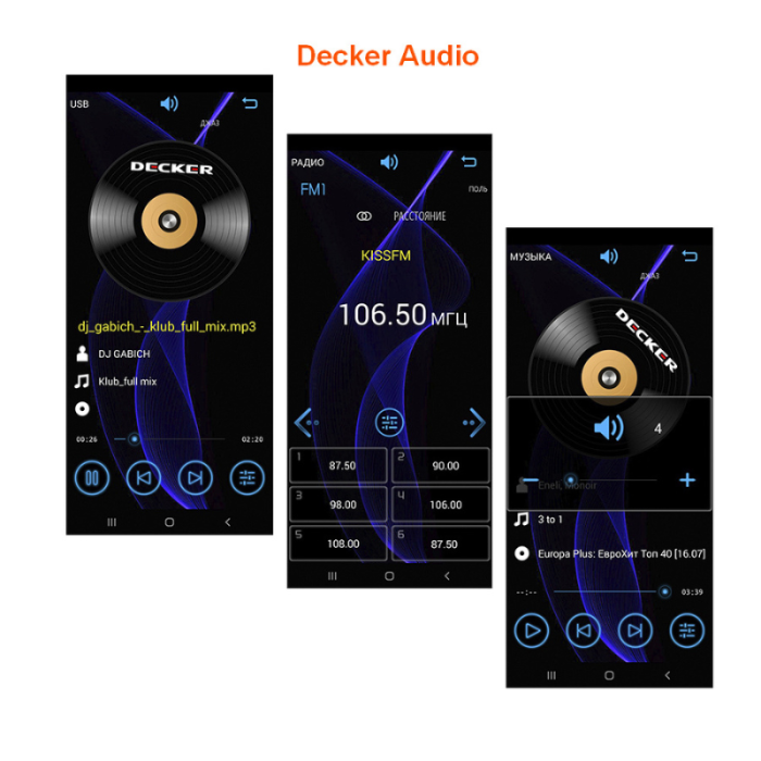 Автомагнитола DECKER MDR-124 BT