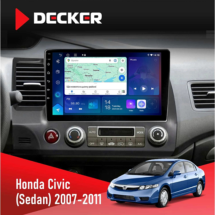 Штатна магнітола Honda Civic 4D (Sedan) (2007-2011)