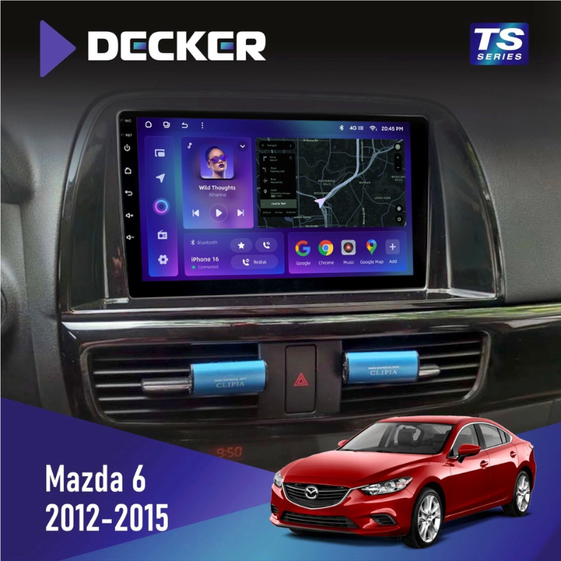 Штатная магнитола Mazda 6 (2012-2015) с CAN адаптером