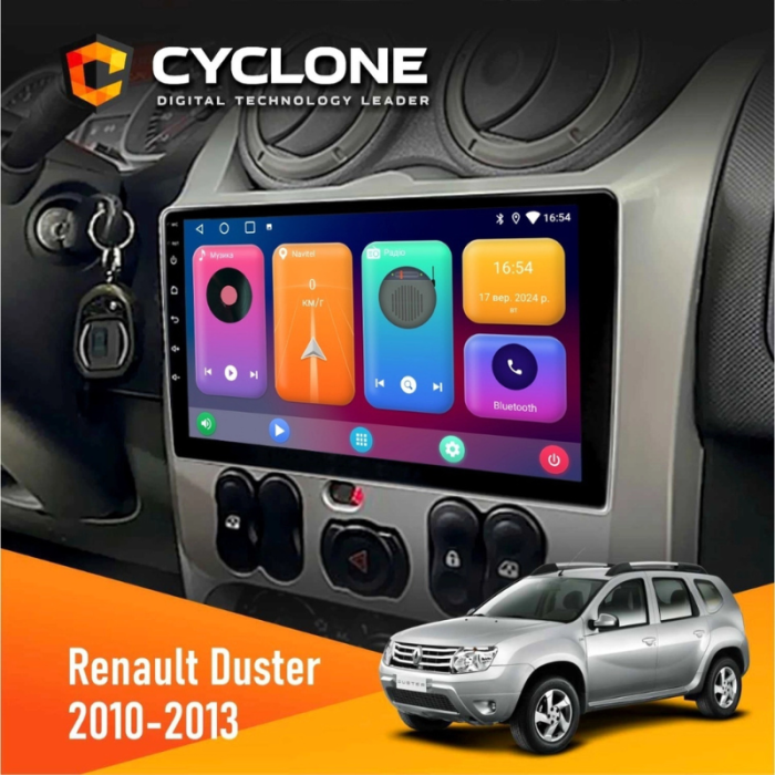 Штатная магнитола Renault Duster (2010-2013) без поддержки кнопок на руле