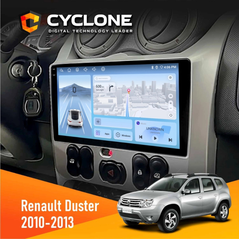 Штатная магнитола Renault Duster (2010-2013) без поддержки кнопок на руле