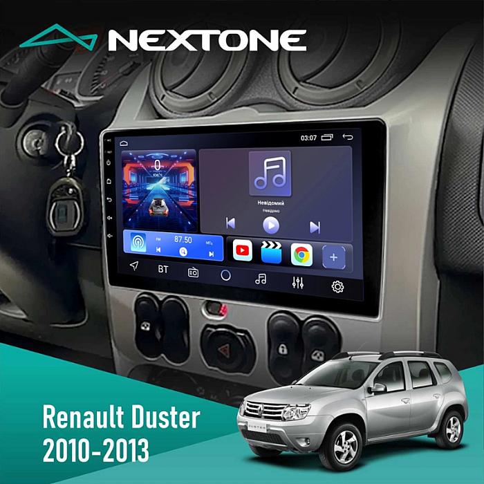 Штатна магнітола Renault Duster (2010-2013) без підтримки кнопок на кермі