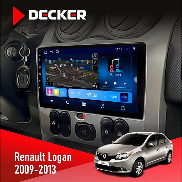 Штатна магнітола Renault Logan (2009-2013) без підтримки кнопок на кермі