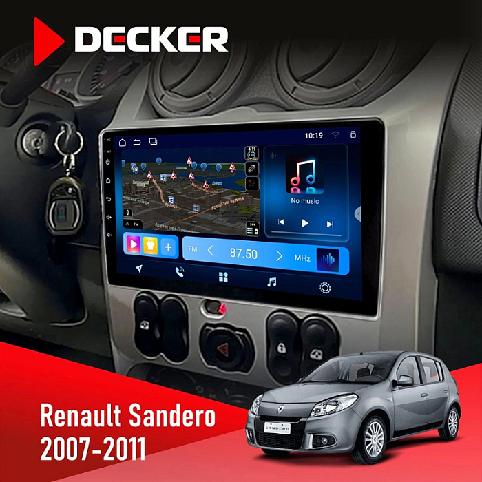 Штатна магнітола Renault Sandero (2007-2011) без підтримки кнопок на кермі