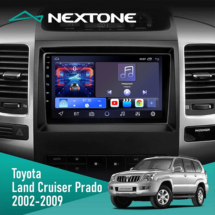 Штатная магнитола Toyota Land Cruiser Prado (2002-2009) для авто без усилителя звука