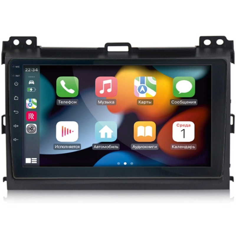 Штатная магнитола Toyota Land Cruiser Prado (2002-2009) для авто без усилителя звука