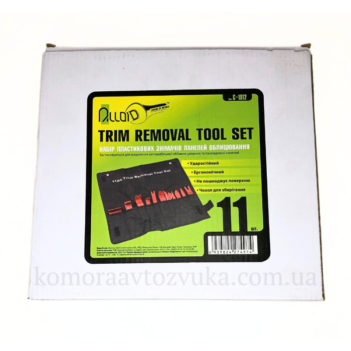 Набор съемников пластиковых Alloid (С-1012) для клипс и панелей 11 предметов