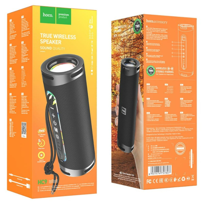 Bluetooth колонка HOCO HC9 Dazzling Pulse Sports BT Speaker Black