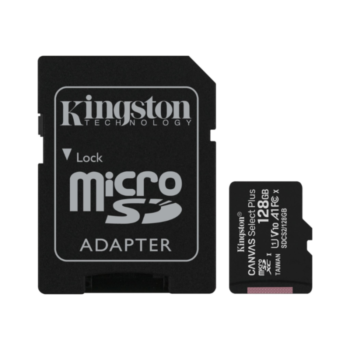 Карта пам’яті microsd Kingston microSDXC 128Gb Canvas Select Plus з перехідником