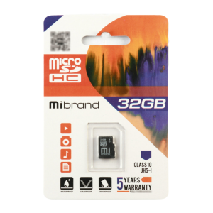 Карта пам’яті microsd Mibrand microSDHC 32Gb Class 10