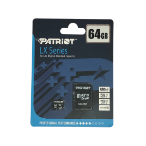 Карта пам’яті microsd Patriot microSDXC 64Gb LX Series Class 10 з перехідником