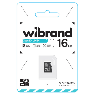 Карта пам’яті microsd Wibrand microSDHC 16Gb Class 10