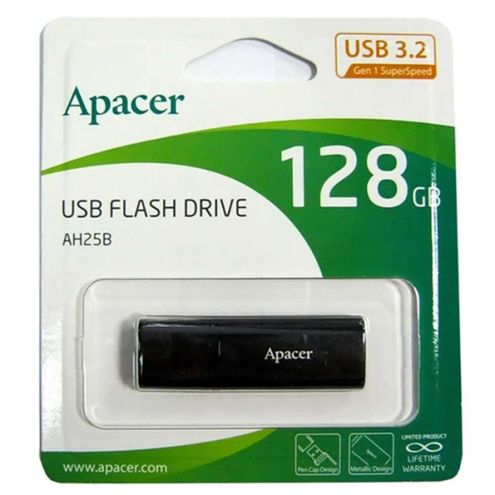 Флешка Apacer AH25B 128 Gb USB 3.2 black (AP128GAH25BB-1)