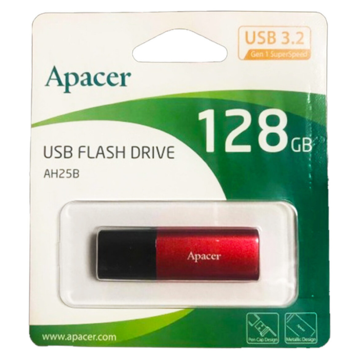 Флешка Apacer AH25B 128 Gb USB 3.2 red (AP128GAH25BR-1)