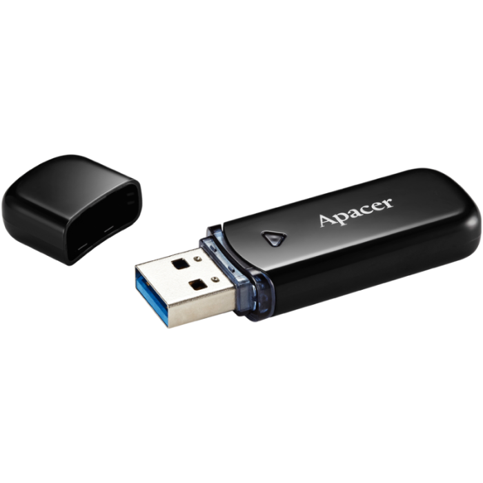 Флешка Apacer AH355 128Gb USB 3.2 black (AP128GAH355B-1)
