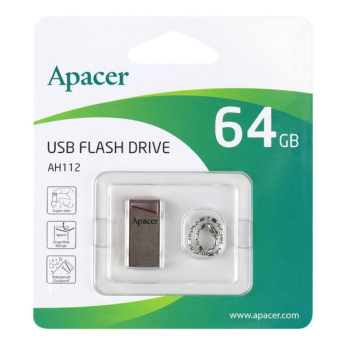 Флешка Apacer AH112 64Gb USB 2.0 red (AP64GAH112R-1)