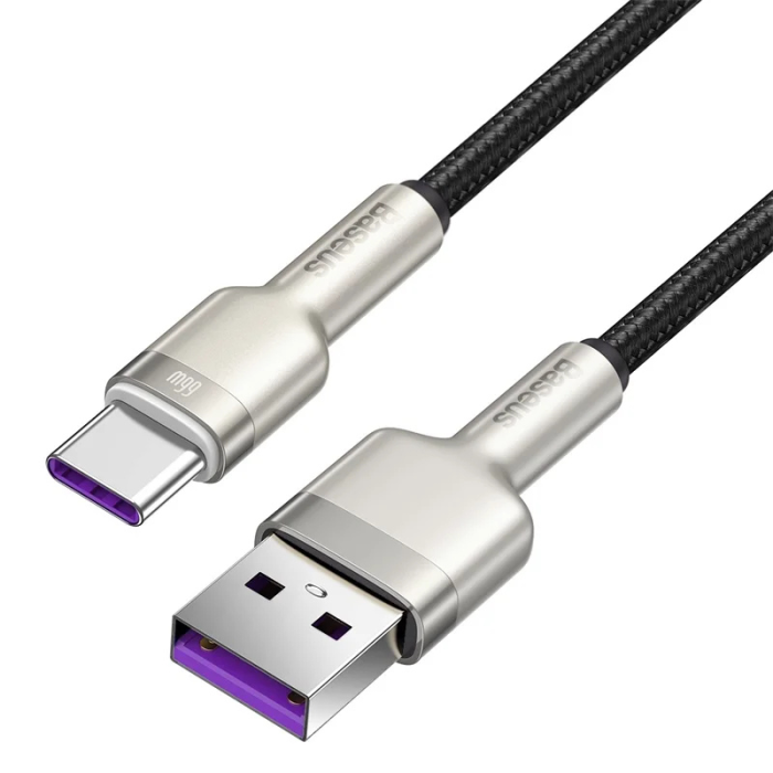 Кабель Baseus Cafule Series Metal Data Cable (CAKF000101) USB to Type-C (black), 1м