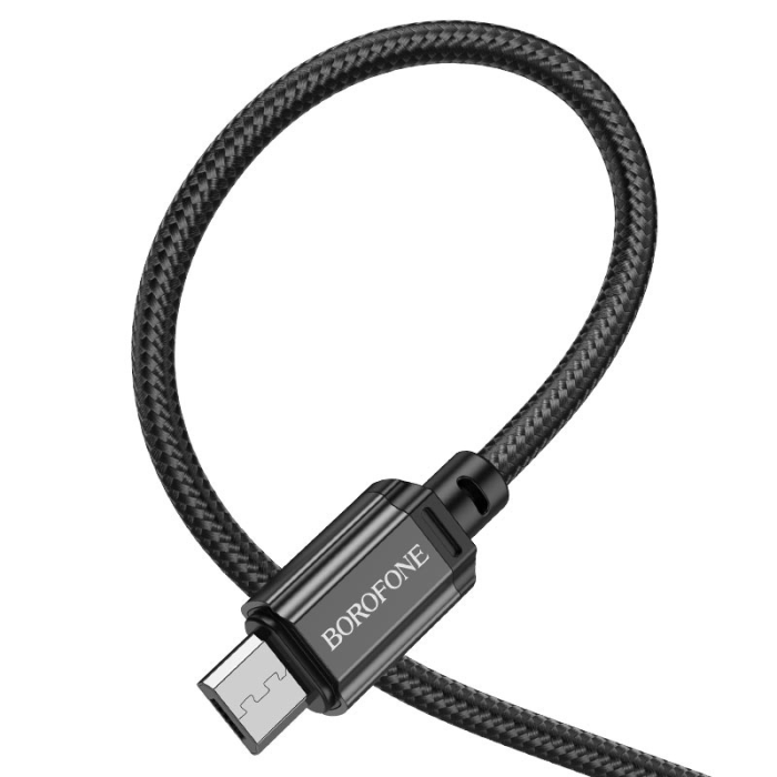 Кабель Borofone BX87 Sharp (black) USB to microUSB, 1м
