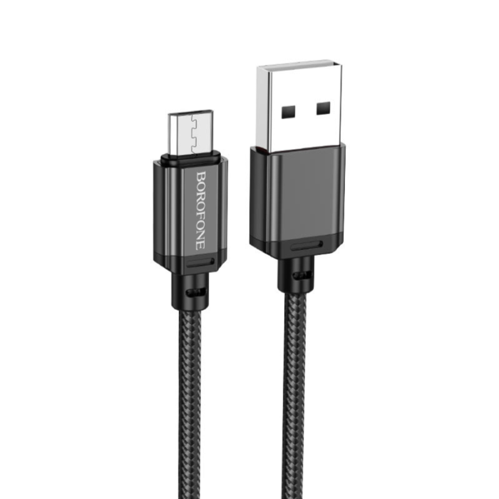 Кабель Borofone BX87 Sharp (black) USB to microUSB, 1м