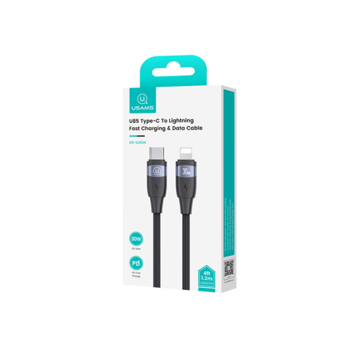 Кабель Usams US-SJ634 U85 Type-C to Lightning, 1,2м