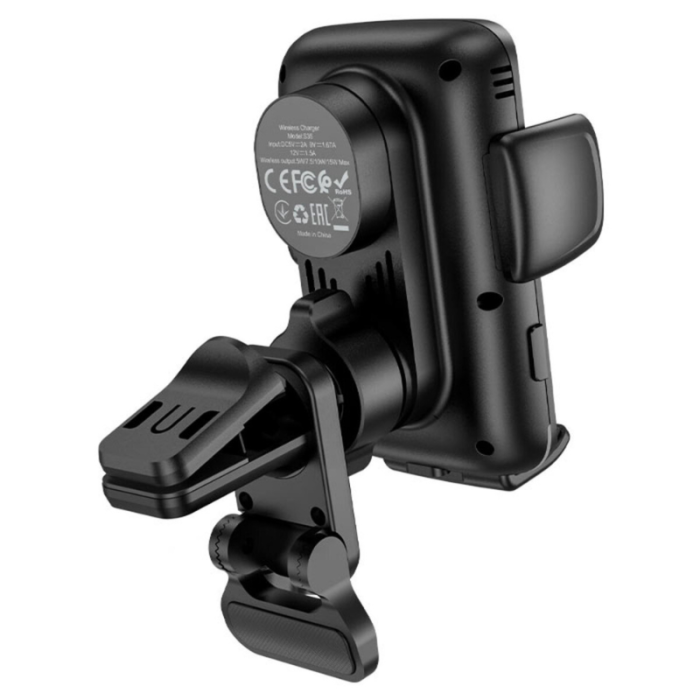 Автомобильный держатель Hoco S35 для телефона с беспроводной зарядкой