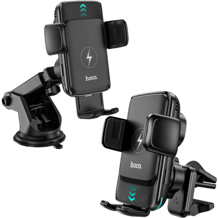 Автомобильный держатель Hoco S35 для телефона с беспроводной зарядкой