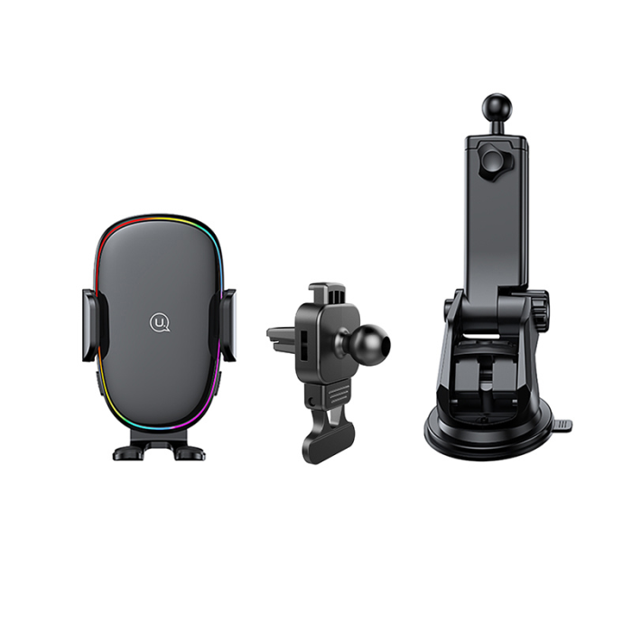 Автомобільний тримач USAMS US-CD187 для телефона з бездротовою зарядкою