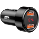Автомобильное зарядное устройство Baseus CCMLC20A-01 Black 2USB с вольтметром