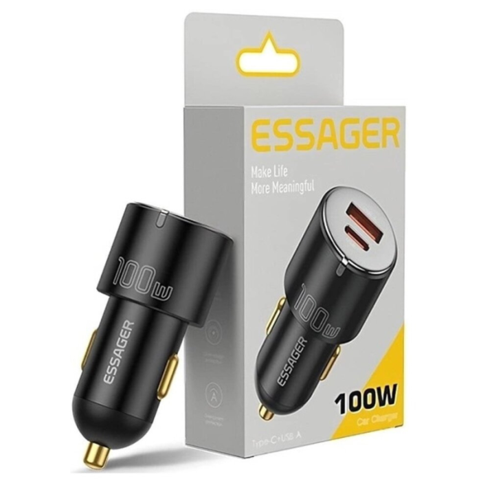 Автомобильное зарядное устройство Essager ECCAC-QTZ01 black